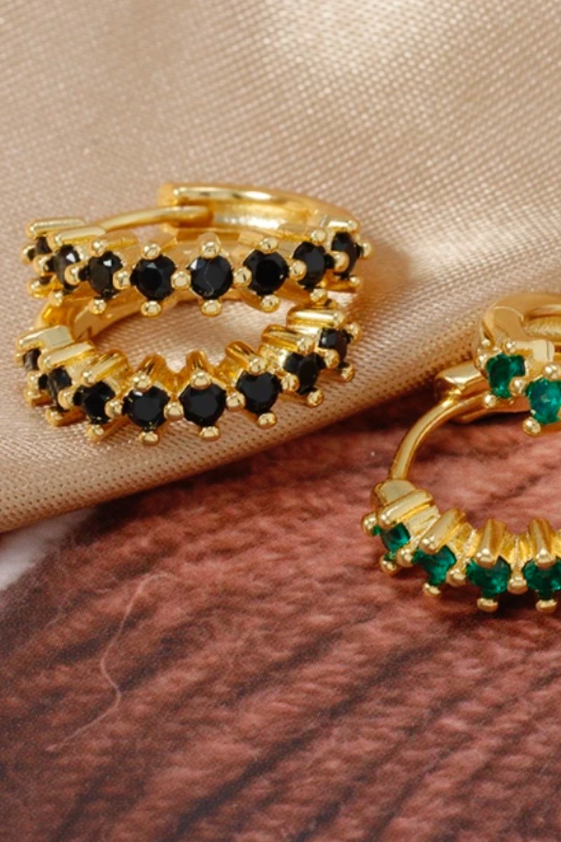 CRISTAL HUGGIE-BLACK Jewellery F&D