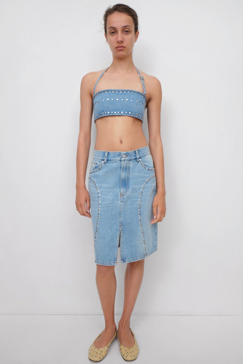 LUNA MIDI SKIRT-BLUE Skirts Gimaguas