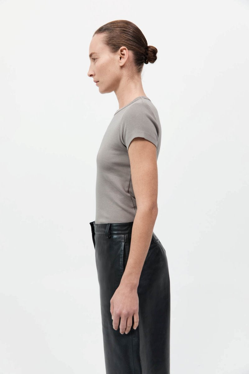 LEATHER BALLOON PANTS-BLACK Pants ST AGNI