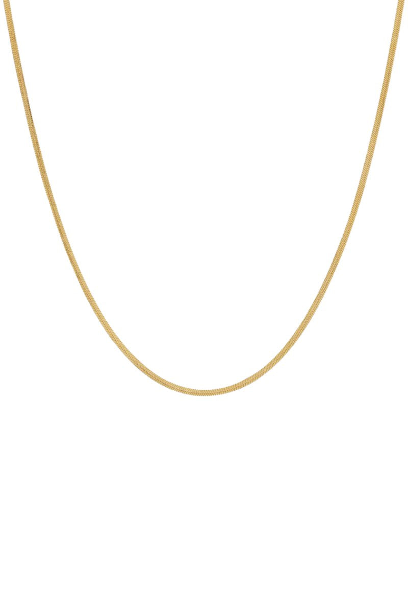 JADE SNAKECHAIN NECKLACE-GOLD Necklaces F&D