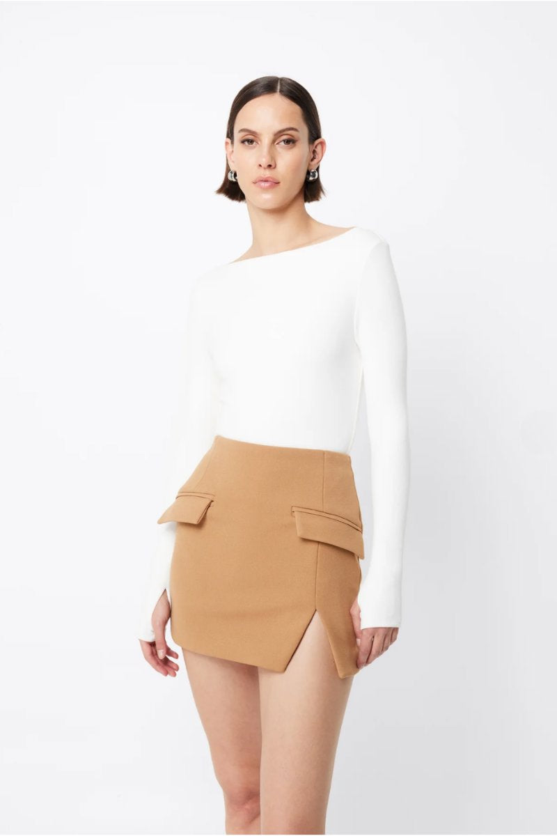 MELROSE MINI SKIRT-CAMEL Skirts MOSSMAN 