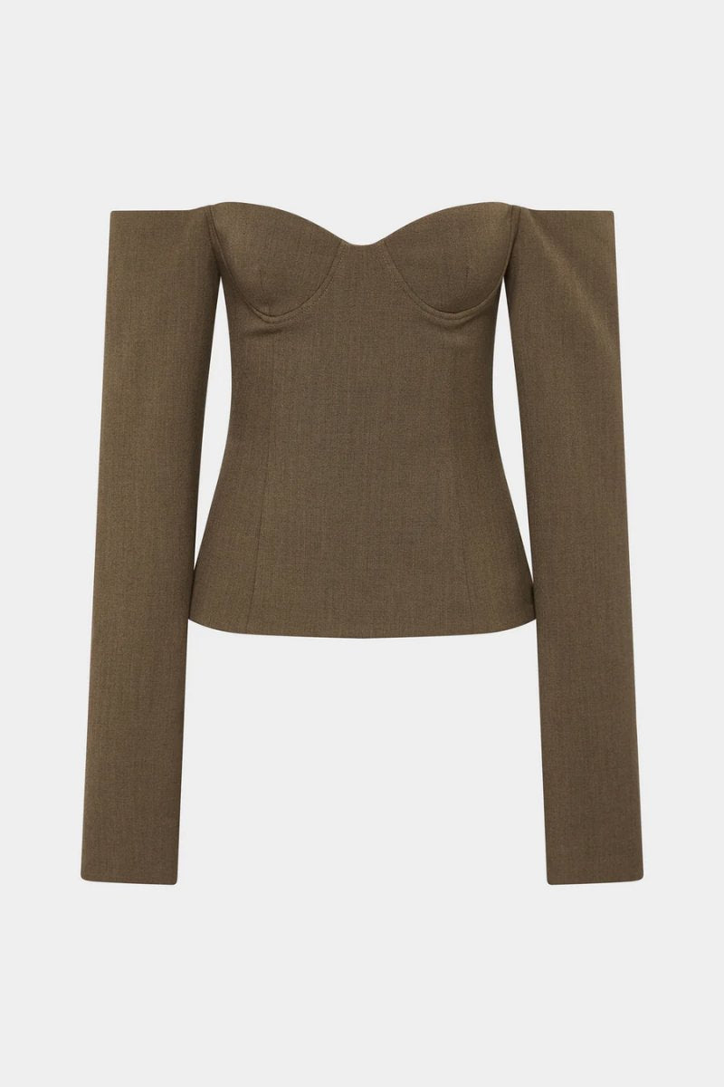 SARTORIA BODICE-CHOCOLATE MARLE Tops SIR. 