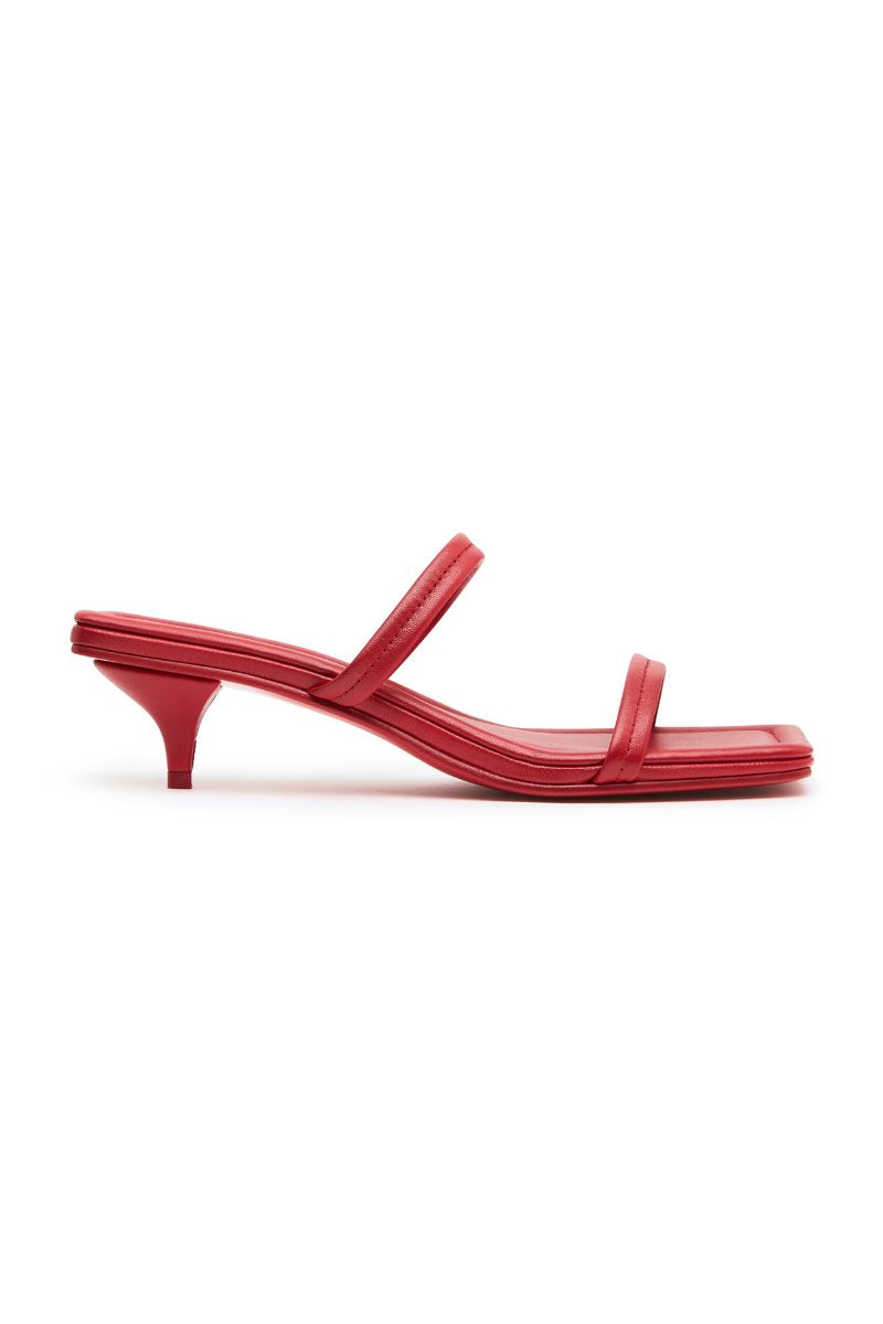 FINE STRAP KITTEN HEEL-ROSSO Footwear ST AGNI 