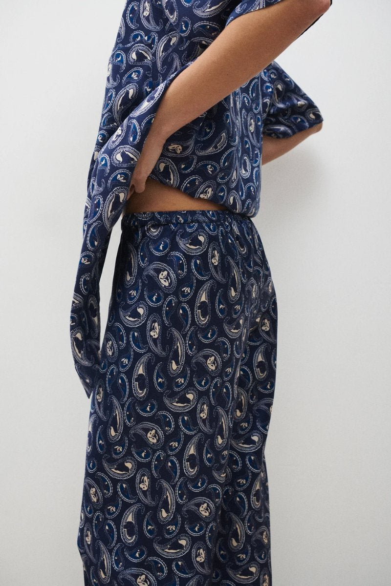 BIAS CUT PANTS-HOUNDS PAISLEY Pants Silk Laundry 