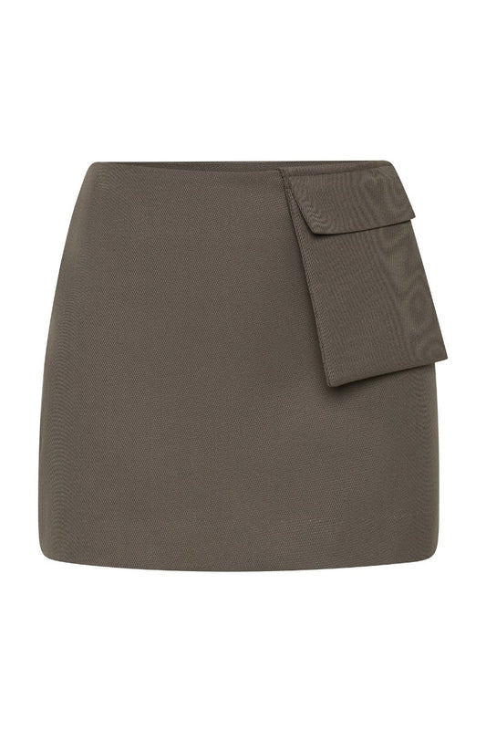 UTILITY POCKET MINI-KHAKI Skirts ST AGNI 