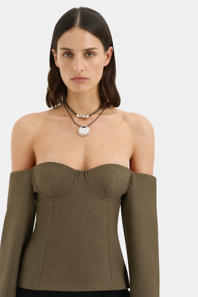 SARTORIA BODICE-CHOCOLATE MARLE Tops SIR. 