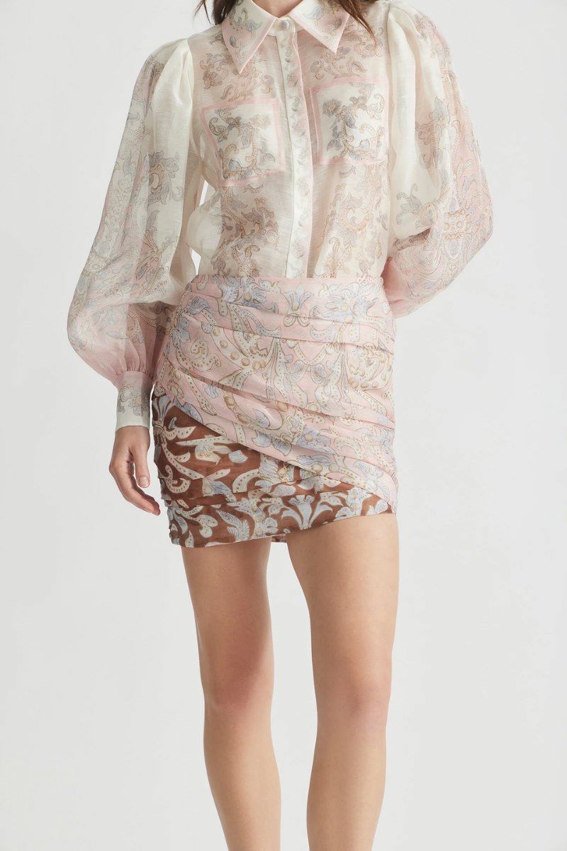 BITTER SWEET TUCK MINI SKIRT-SPLICED Skirts ANTIPODEAN 