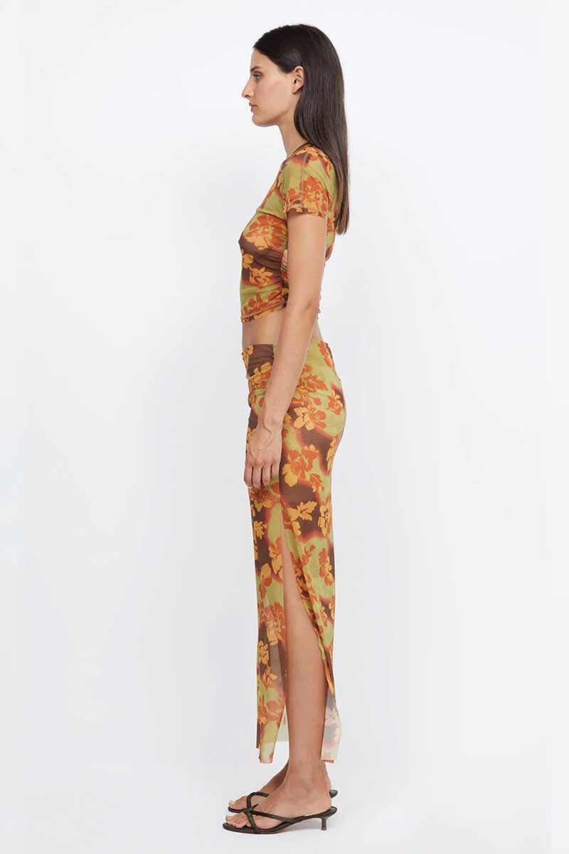 JULIEN CROPPED TEE-HIBISCUS PATCH Tops Bec and Bridge 