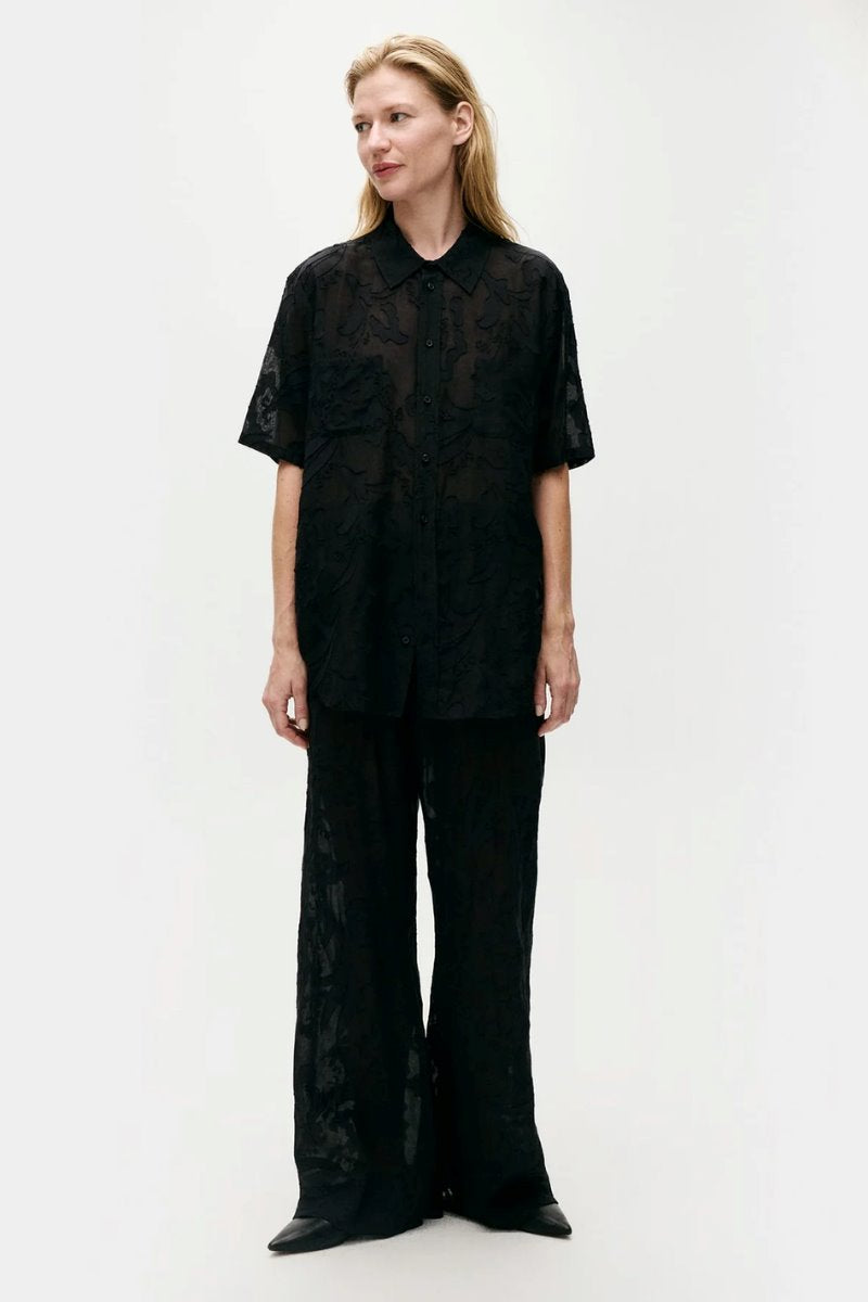 CLIP SILK BIAS CUT PANTS-TULIPA BLACK Pants Silk Laundry 