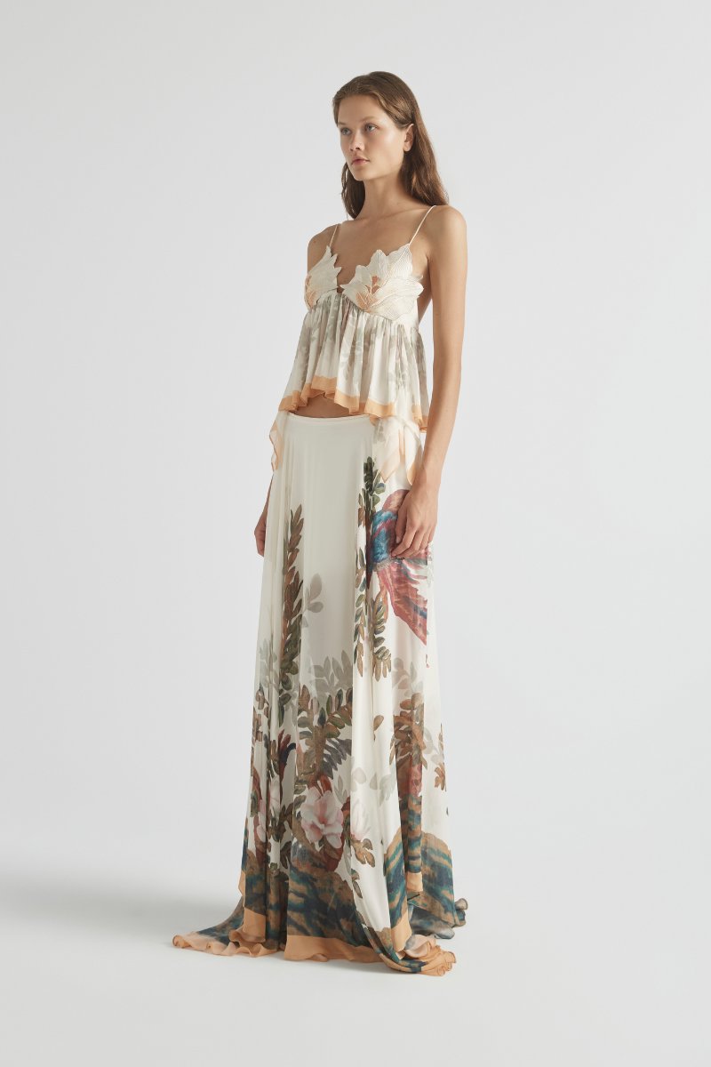 PROMISES FLOWER BUST CAMI-GARDENIA Tops ANTIPODEAN 