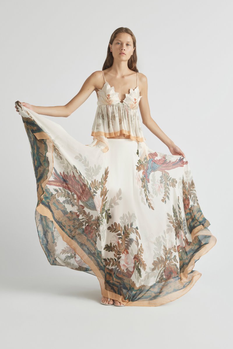 PROMISES FLOWER BUST CAMI-GARDENIA Tops ANTIPODEAN 