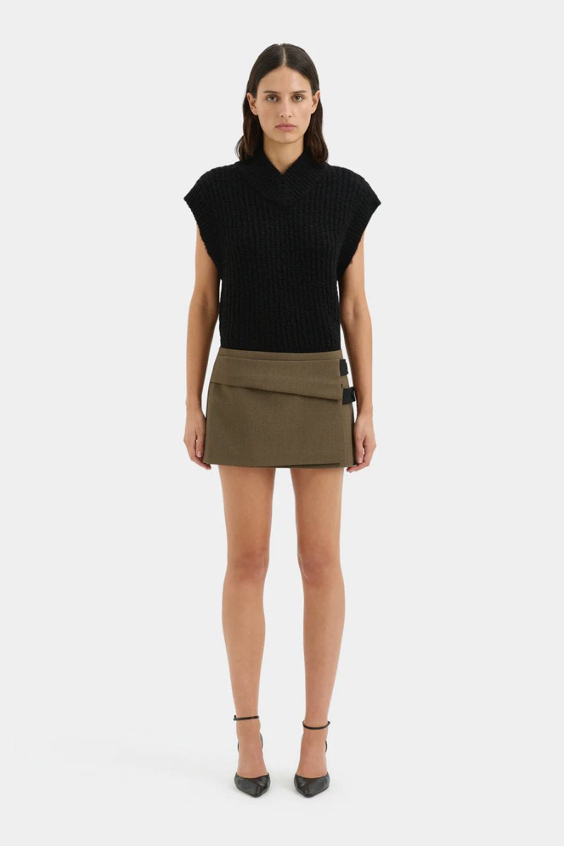 SARTORIA MINI SKIRT-CHOCOLATE MARLE Skirts SIR. 