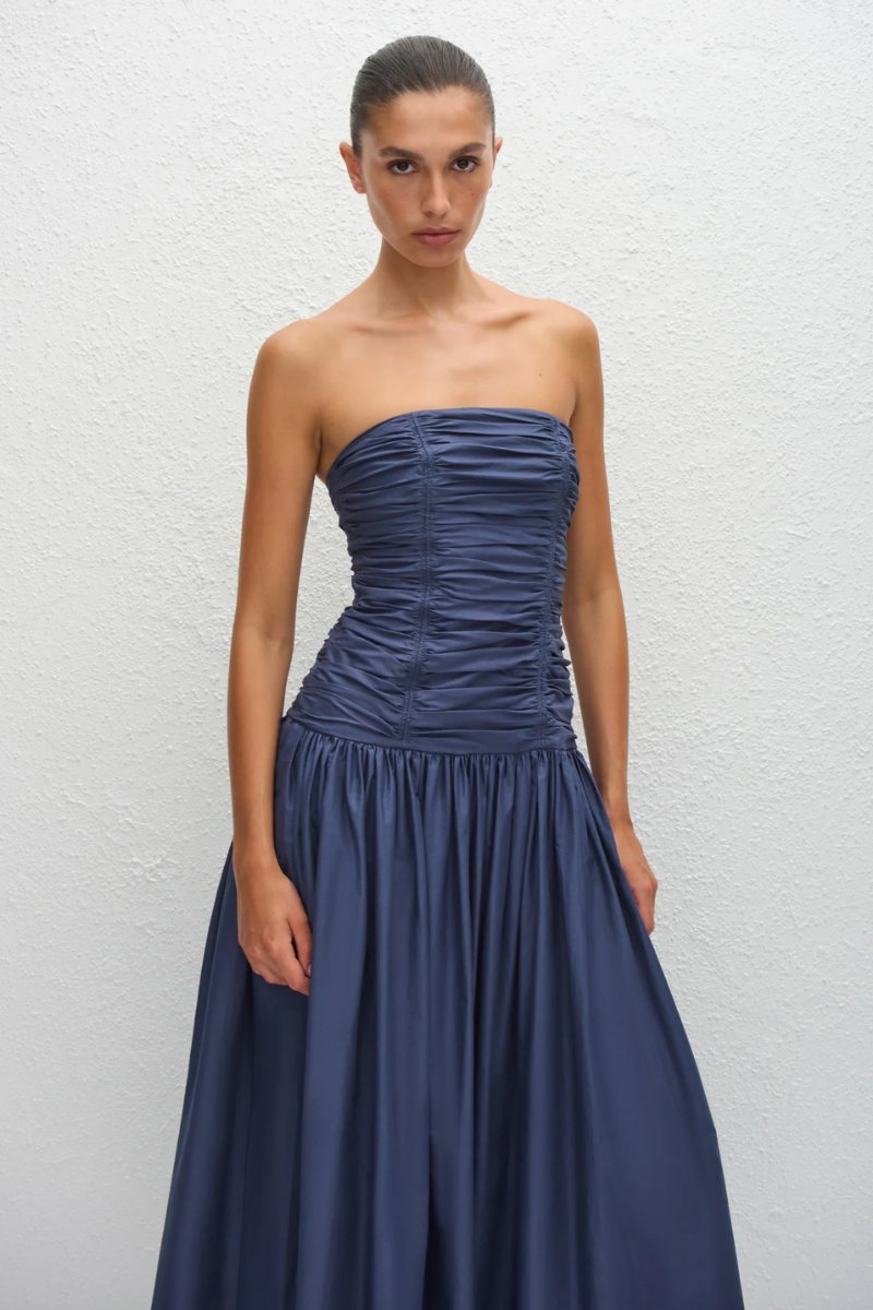 STRAPLESS DROP WAIST DRESS-DUSK Maxi Dress Matteau 