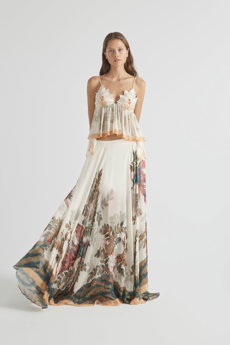 PROMISES FLOWER BUST CAMI-GARDENIA Tops ANTIPODEAN 