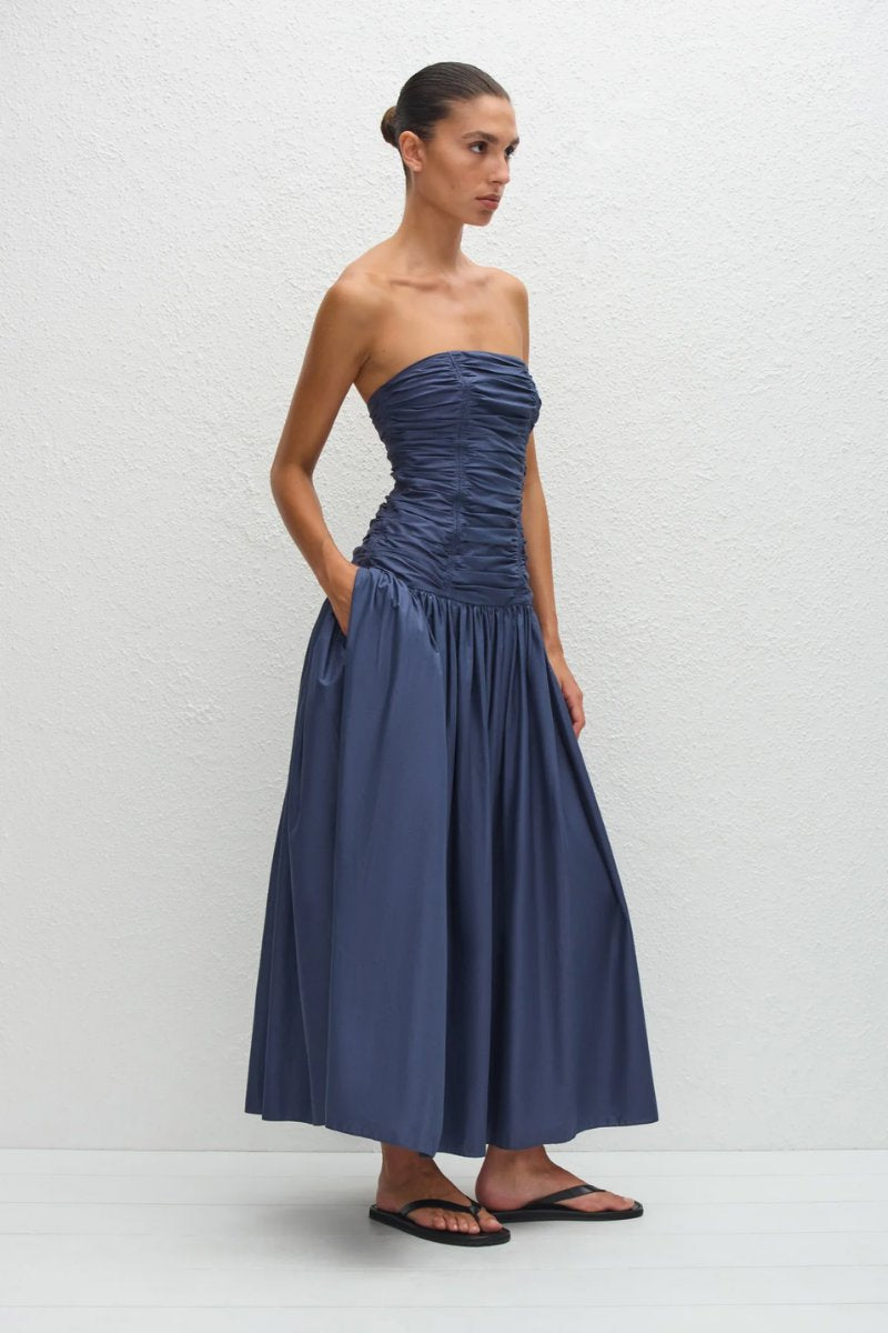 STRAPLESS DROP WAIST DRESS-DUSK Maxi Dress Matteau 