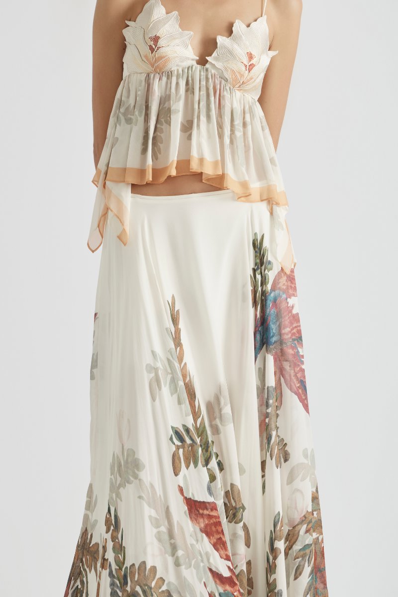 PROMISES FLOWER BUST CAMI-GARDENIA Tops ANTIPODEAN 