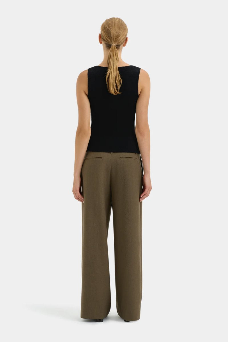 CHIARA BEADED TANK-BLACK Tops SIR. 