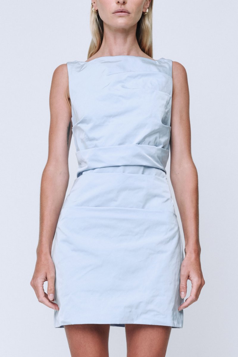 EMMA MINI DRESS-POWDER BLUE Mini Dress Wynn Hamlyn 