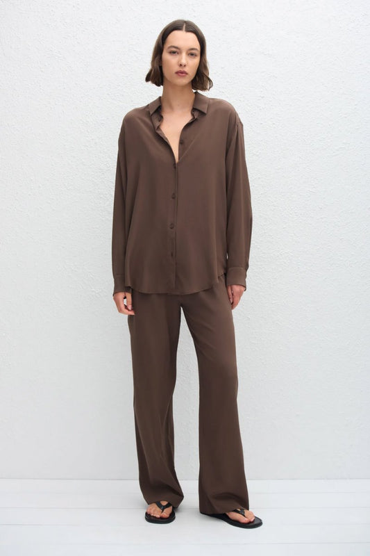 DRAWSTRING TROUSER-TRUFFLE Pants Matteau 