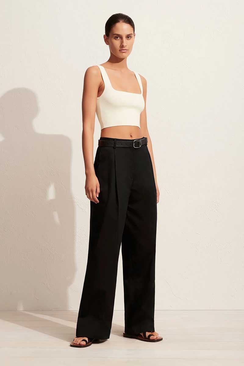 NINETIES CROP TANK-ECRU Tops Matteau 