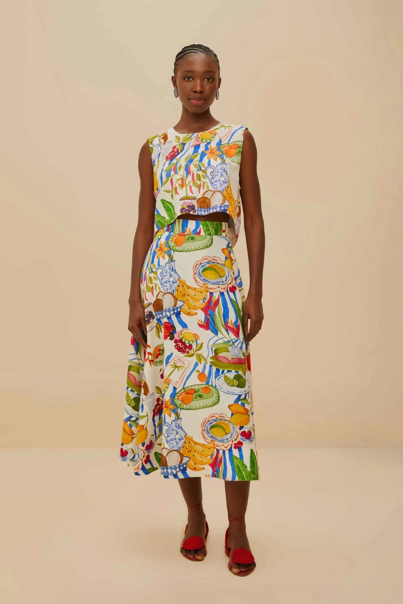 FRESH TABLE MIDI SKIRT-OFF-WHITE Skirts Farm Rio 