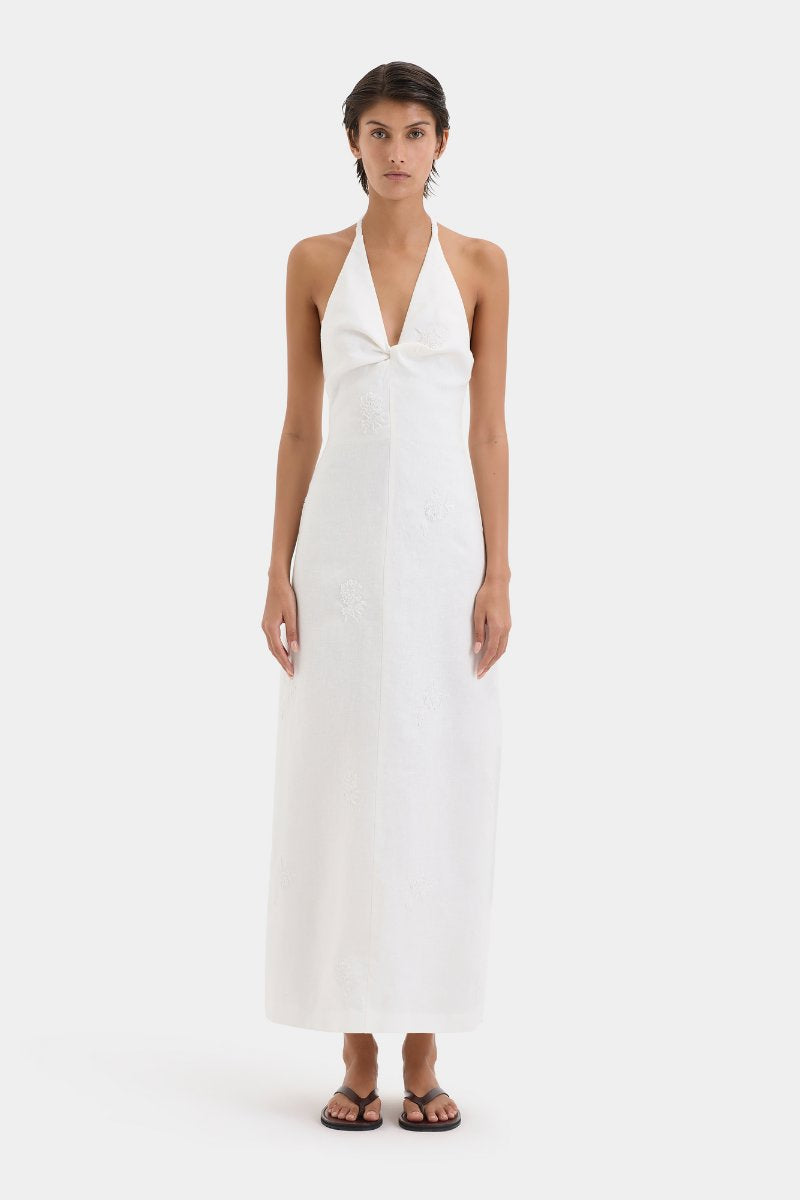 ALESSANDRA MIDI DRESS-IVORY Midi Dress SIR. 