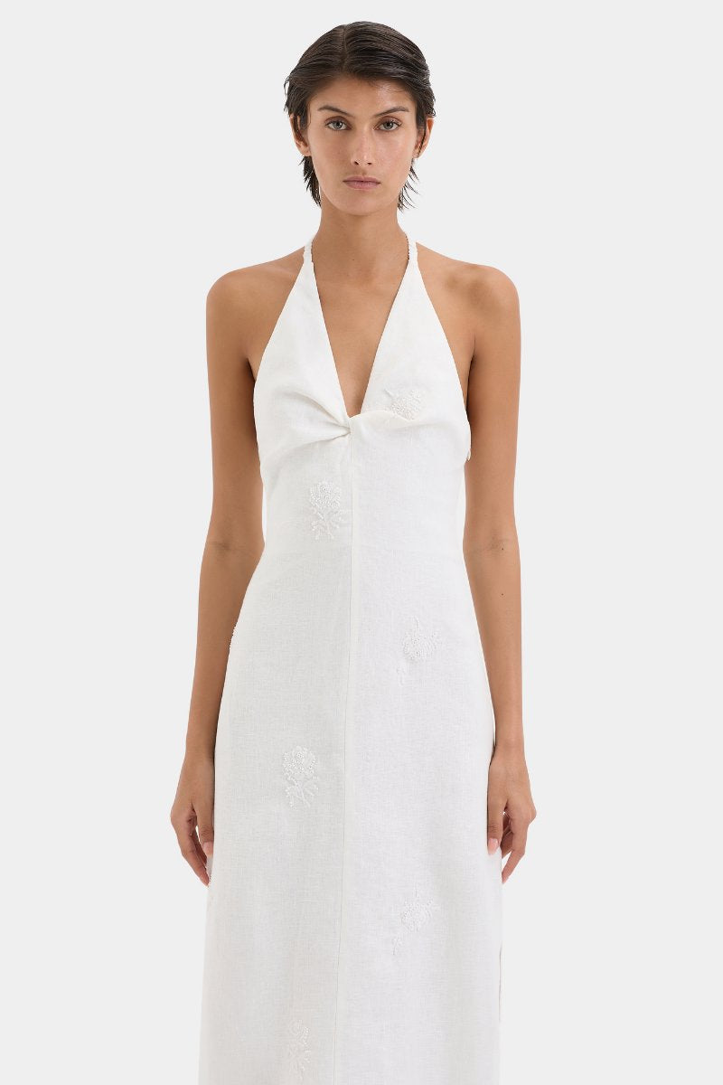 ALESSANDRA MIDI DRESS-IVORY Midi Dress SIR. 