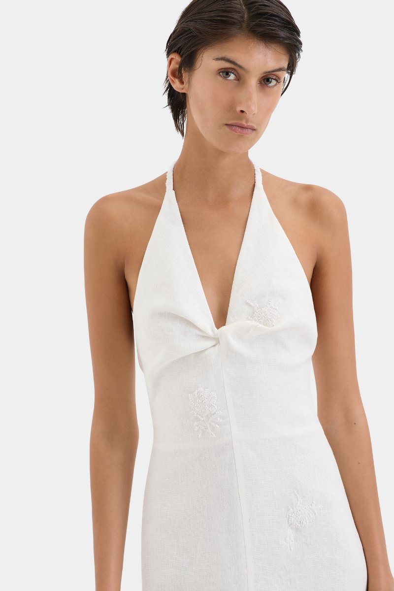 ALESSANDRA MIDI DRESS-IVORY Midi Dress SIR. 