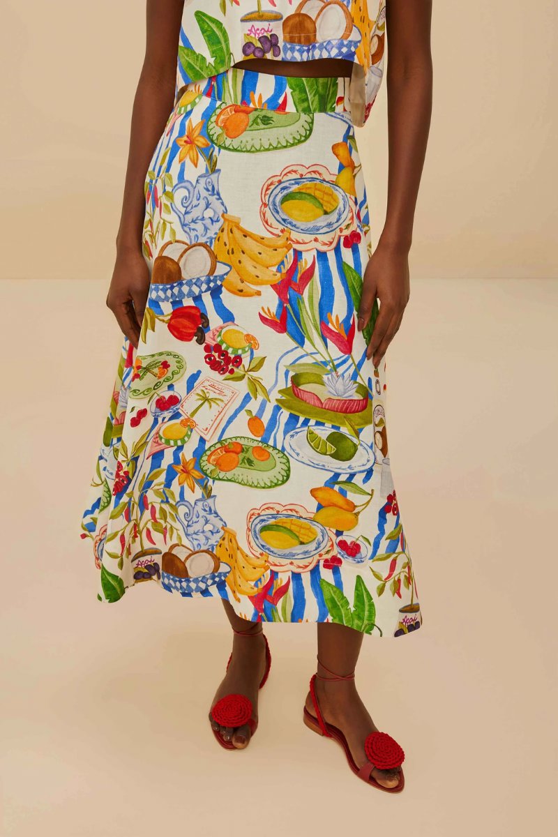 FRESH TABLE MIDI SKIRT-OFF-WHITE Skirts Farm Rio 