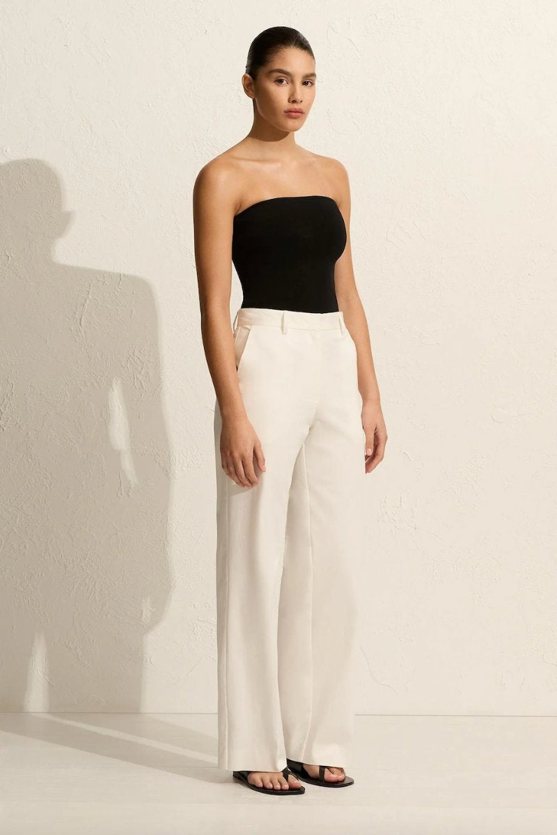 STRAPLESS KNIT TOP-BLACK Knitwear Matteau 