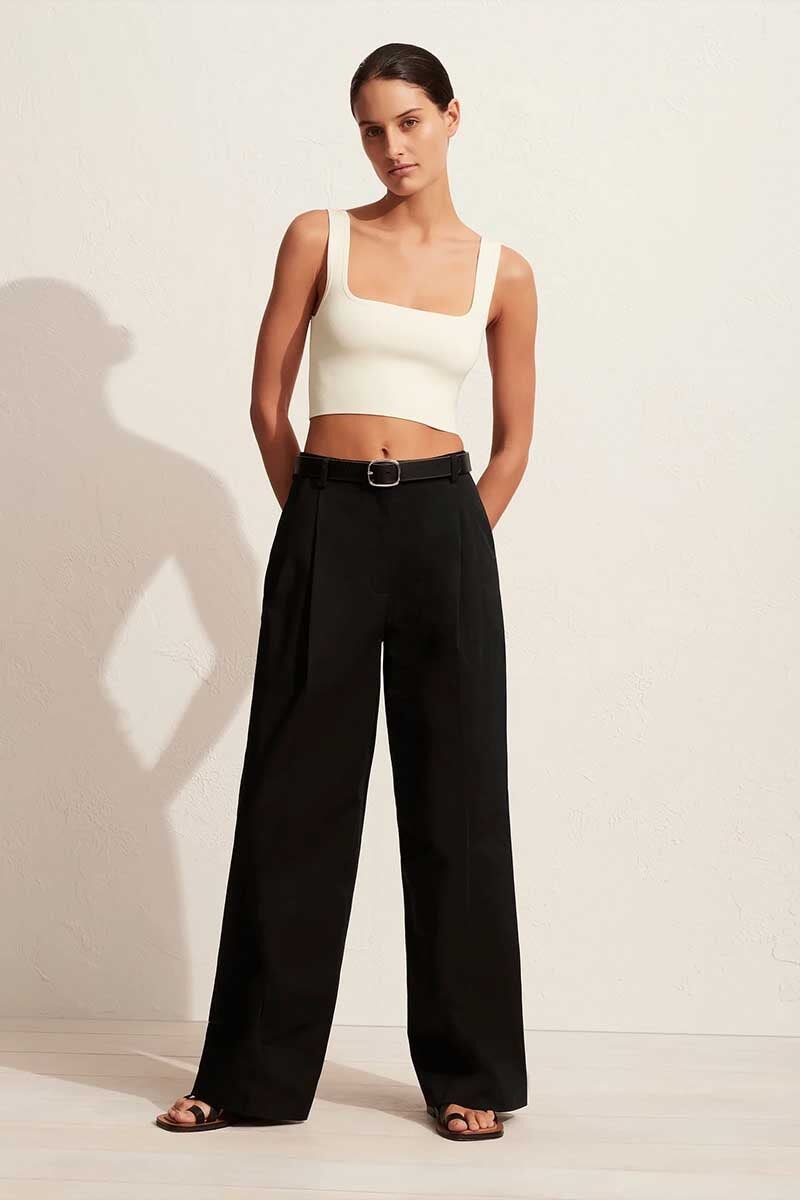 NINETIES CROP TANK-ECRU Tops Matteau 