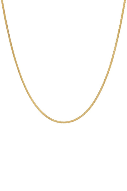 JADE SNAKECHAIN NECKLACE-GOLD Necklaces F&D 