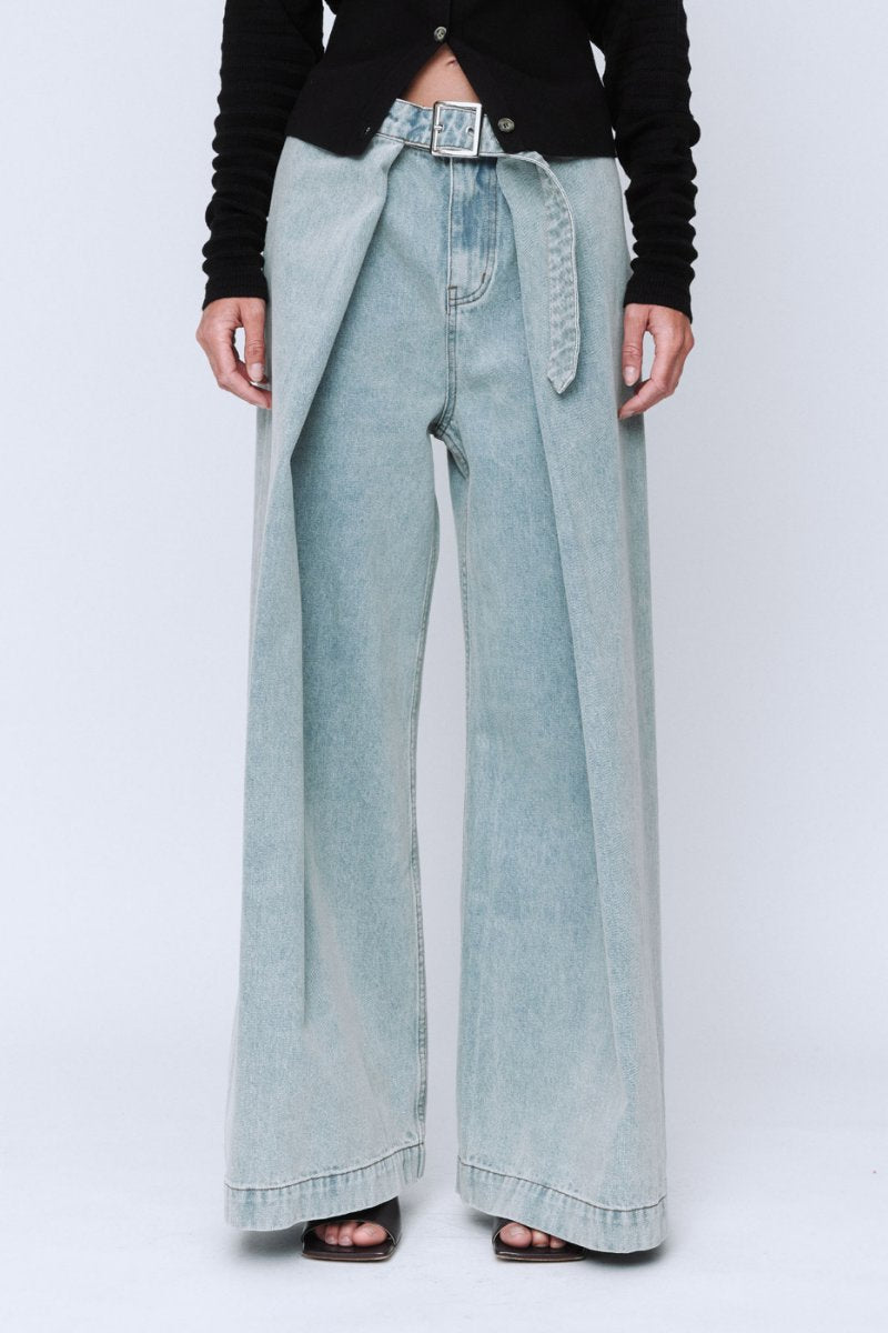 UTILITY WRAP JEANS-LIGHT DENIM BLUE Denim Wynn Hamlyn 