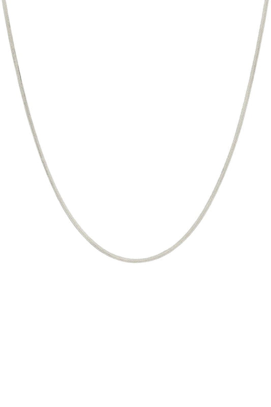JADE SNAKECHAIN NECKLACE-SILVER Necklaces F&D 