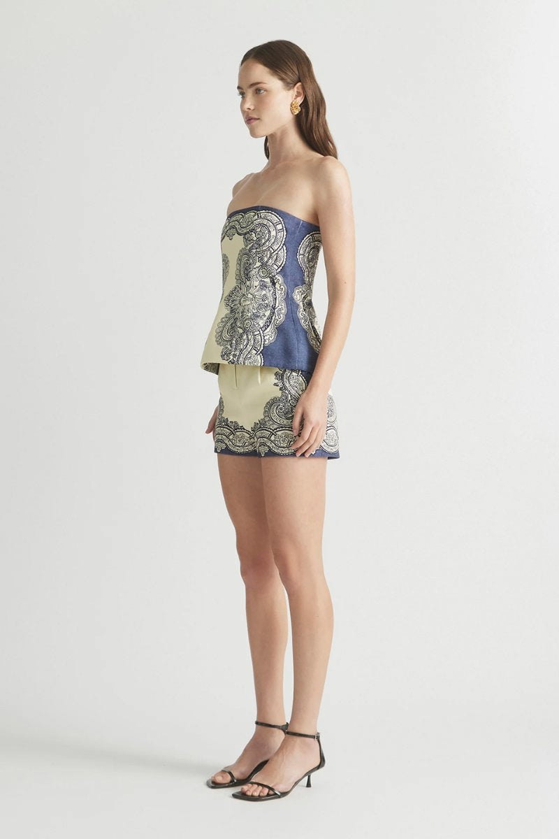 FRONT PLEAT SHORT-STEEL BLUE Shorts ANTIPODEAN 