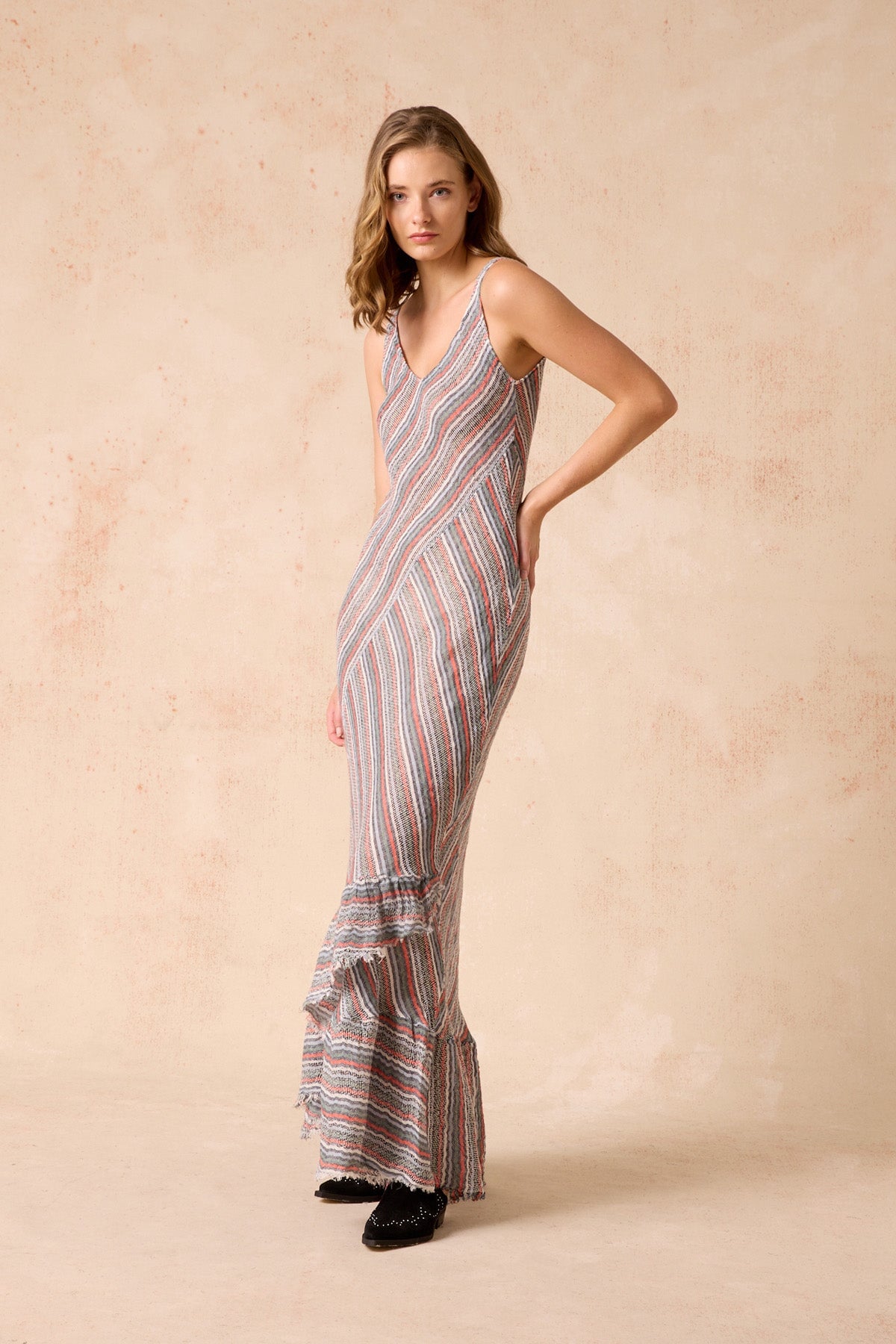FLUNSA DRESS-BOLEGNA Maxi Dress Estilo Emporio 