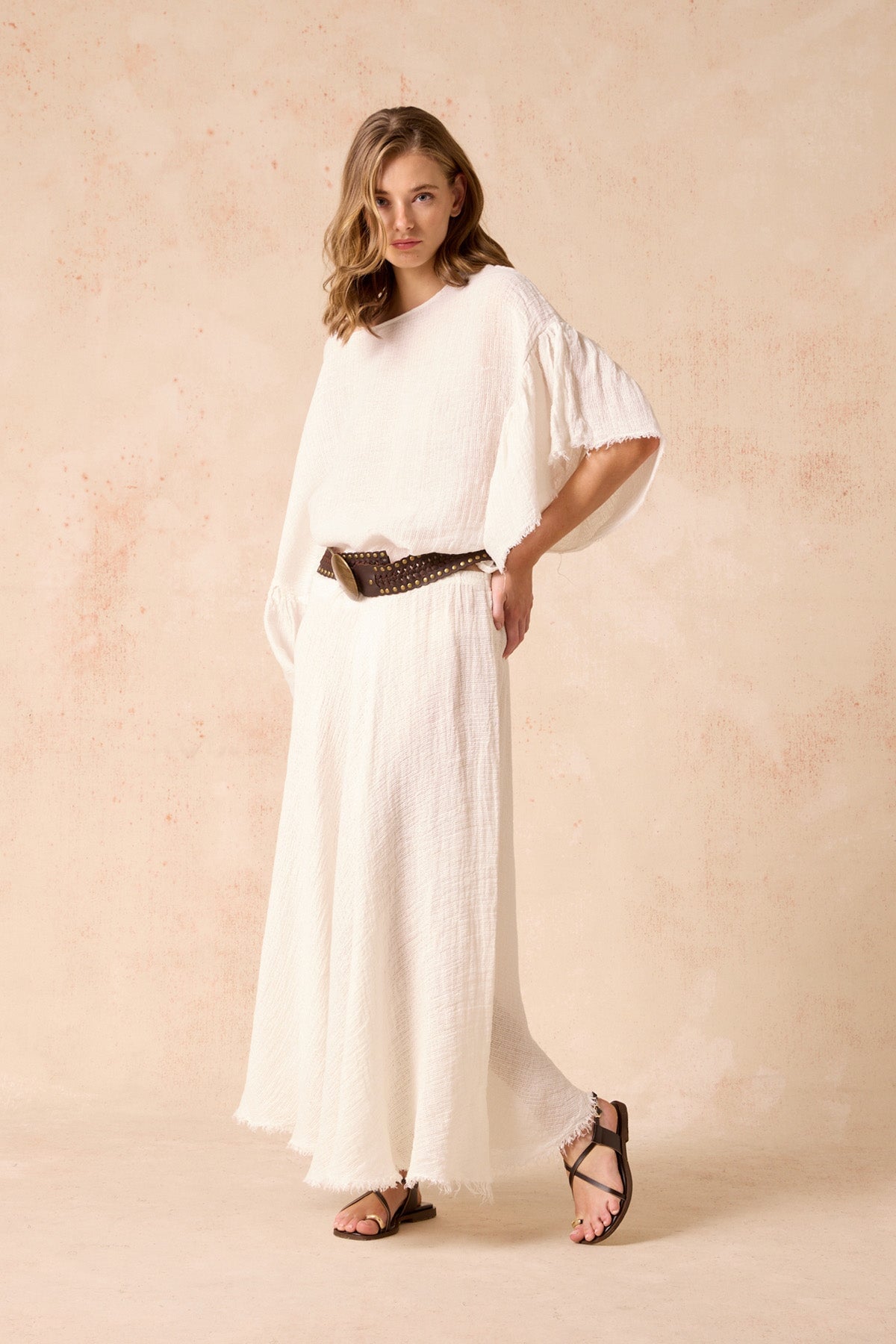 RUOTA SKIRT-SAMBA PANNA Skirts Estilo Emporio 